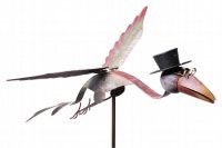Gartenstecker Windspiel Fly Bird Storch "Leonhard"