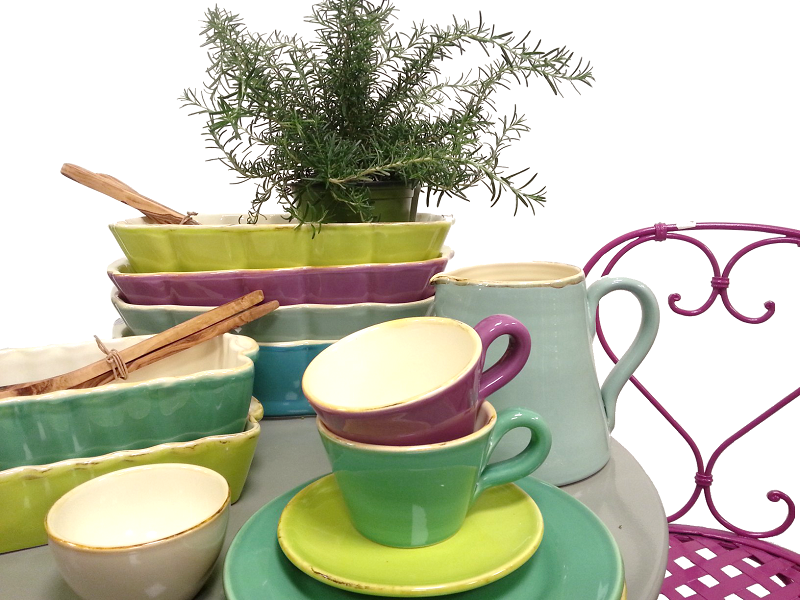 Grün und Form Keramik Geschirr