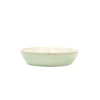 italienische Keramik Salatteller Mint von Grün und Form