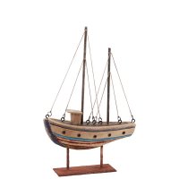 Deko Fischerboot aus Holz klein