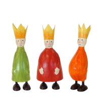 Heilige Drei Könige Metall 3er Set M rot, grün und orange