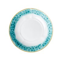 Rice Porzellan Suppen Teller Glaze-Print Jade