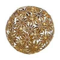 Edelrost Blumen Kugel "Margerite" mit Goldpunkten Ø 50 cm