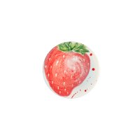 Grün und Form kleiner Teller Erdbeere