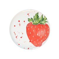 Grün und Form Keramik Teller Erdbeere