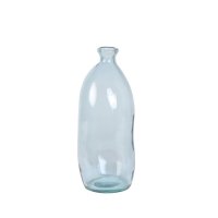 Glas Flasche "Abades" schmal hellblau