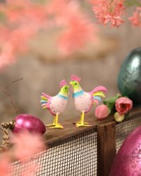 Mini Metall H&uuml;hner zum Stellen