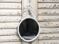 Chic Antique Spiegel mit Rosendekor weiß