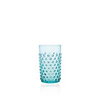 Hobnail Wasserglas mit Noppen aqua