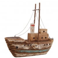 Deko Fischerboot aus Holz