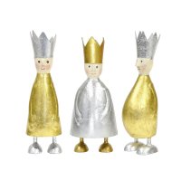 Heilige Drei Könige Figuren Metall silber gold