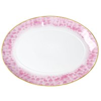 Rice Porzellan Servierplatte Glaze-Print Bubblegum-Pink