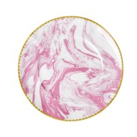 Rice Porzellan Kuchen Teller Marble-Print Bubblegum Pink