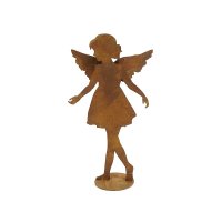 Edelrost Engel "Anna-Lisa" auf Platte klein H28,5 cm