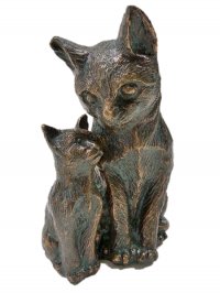 Katzenpaar Bronze