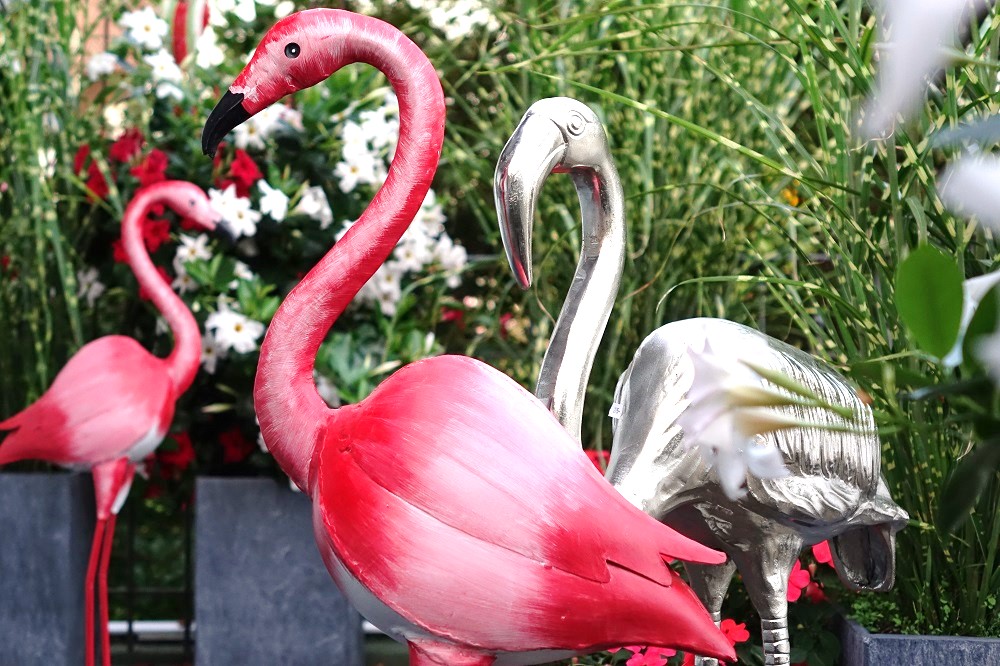 Metall Flamingo Dekoration
