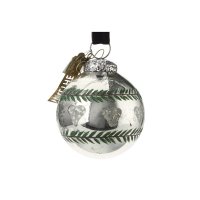 Walther & Co Christams Ball silver Heart