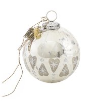Christmas Bauble antique silver Walther & Co