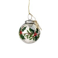 Walther und Co Christbaumkugel antik silber bemalt Walther und Co Christbaumkugel antik silber bemalt