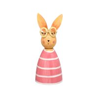 Metall Hase rosa-pink