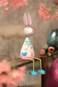 Metall Osterhase Kantenhocker Jack