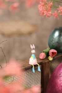 Mini Metall Hase Lilly Kantenhocker