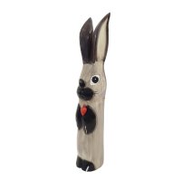grauer Holz Hase