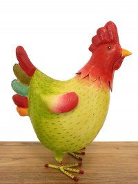 Metall Huhn Bea grün groß